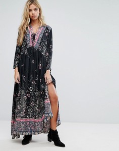 Платье макси с принтом Free People If You Only Knew - Черный