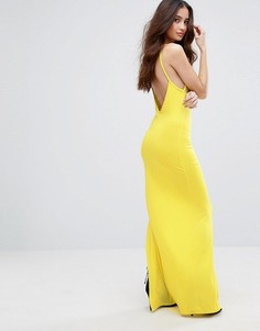 Платье макси с открытой спиной Boohoo - Желтый
