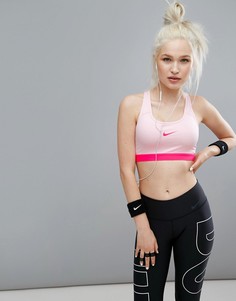 Розовый спортивный бюстгальтер Nike Pro Classic - Розовый