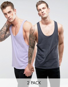 2 майки-борцовки ASOS - СКИДКА - Мульти