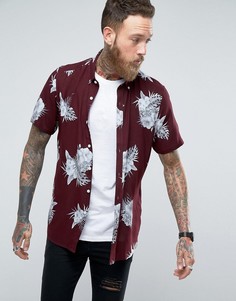 Рубашка классического кроя из вискозы с цветочным принтом ASOS - Красный
