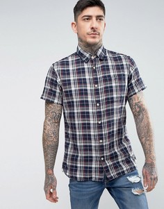 Рубашка в клетку с короткими рукавами Jack & Jones Vintage - Темно-синий