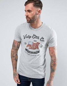 Футболка с графическим принтом и вышивкой Jack &amp; Jones Vintage - Серый