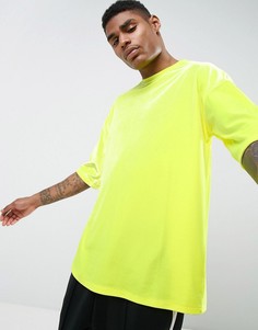 Желтая велюровая оversize-футболка ASOS - Желтый