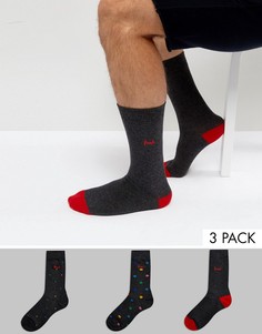 Набор из 3 пар носков с принтом Pringle - Серый