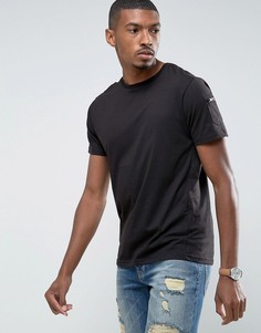 Длинная футболка с молнией Brave Soul - Черный