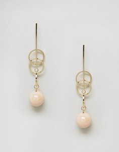 Переливающиеся серьги-подвески ограниченной серии с шаром - Розовый Asos