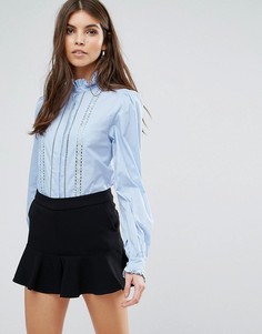 Рубашка с кружевной отделкой Liquorish - Синий