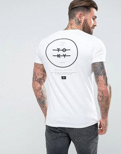Обтягивающая футболка с принтом Tokyo ASOS - Белый