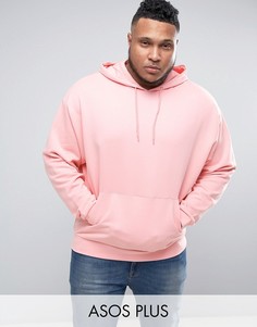 Oversize-худи розового цвета ASOS PLUS - Розовый