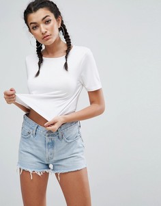 Укороченная футболка ASOS - Черный