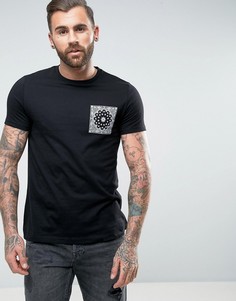 Футболка с принтом кармана ASOS - Черный