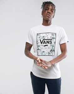 Белая футболка с принтом Vans VA312SNMK - Белый