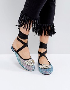 Балетки с декоративной отделкой ASOS LADY LUCK - Мульти