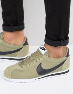Зеленые кроссовки из нейлона Nike Cortez 807472-201 - Зеленый