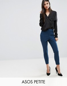 Облегающие брюки с завышенной талией ASOS PETITE - Зеленый