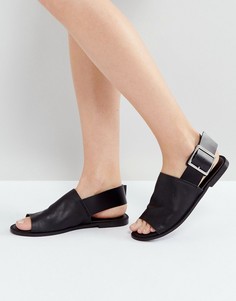 Кожаные сандалии ASOS FLEET STREET - Черный
