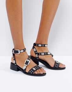 Сандалии в стиле вестерн ASOS FRONT PAGE - Черный
