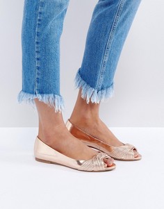 Балетки ASOS LINEAR - Золотой