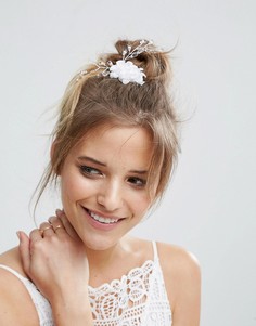 Заколки для волос с цветами и бусинами ASOS - Кремовый