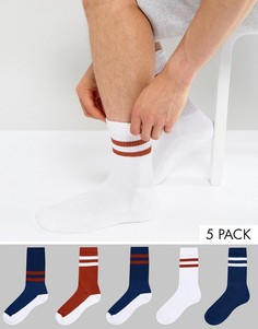 Набор из 5 пар носков в спортивном стиле ASOS - Мульти