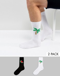 2 пары носков с отделкой ASOS - Мульти