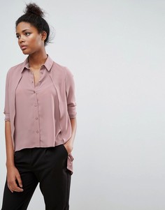 Блузка с удлиненной спинкой ASOS - Фиолетовый