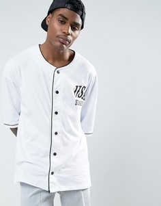 Oversize-футболка с ворсистой отделкой ASOS - Белый