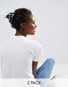 Набор из 2 резинок для волос (однотонный/с принтом) ASOS Made In Kenya - Мульти