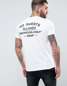 Футболка с принтом No Guests ASOS - Белый