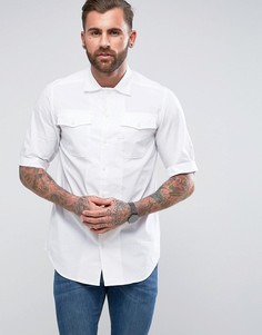 Белая рубашка прямого кроя с коротким рукавом G-Star Landoh - Белый