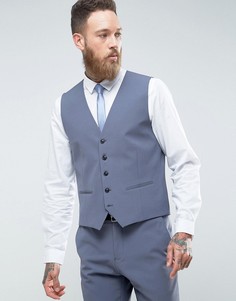 Эластичный облегающий жилет Selected Homme - Синий