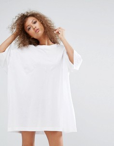 Платье-футболка Weekday Huge - Белый