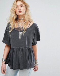 Футболка Free People Odyssey - Черный