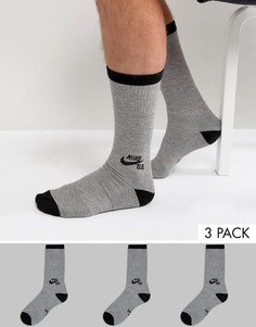 Набор из 3 пар серых носков Nike SB SX5865-004 - Серый