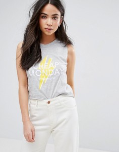 Топ с принтом молнии Cheap Monday - Серый