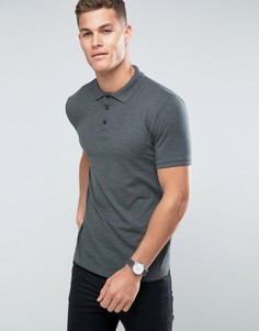 Зеленая обтягивающая футболка-поло ASOS - Зеленый
