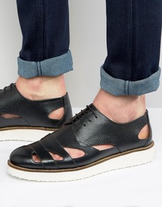 Черные сандалии на шнуровке London Brogues - Черный