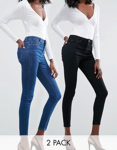 2 джинсов скинни (черные/синие) ASOS RIDLEY - СКИДКА 16 - Мульти