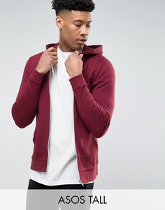 Худи красного цвета на молнии ASOS TALL - Красный