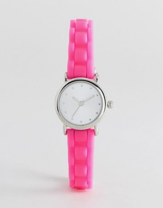 Часы с неоновым силиконовым ремешком New Look - Розовый