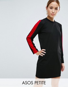 Свободное платье с открытой спиной ASOS PETITE - Черный