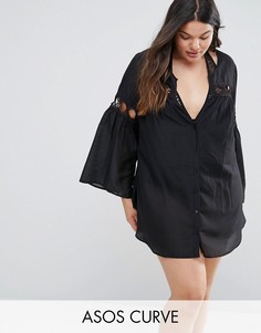 Пляжная рубашка ASOS CURVE - Черный