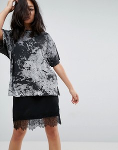 Футболка с абстрактным принтом тай-дай ASOS - Мульти