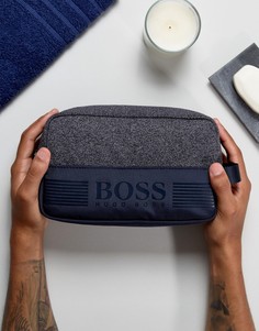 Темно-синий несессер из комбинированных тканей BOSS Green by Hugo Boss - Темно-синий