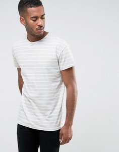 Oversize-футболка в полоску из органического хлопка Selected Homme - Синий