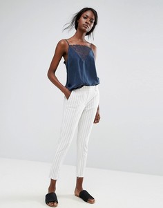 Брюки в полоску Selected - Белый