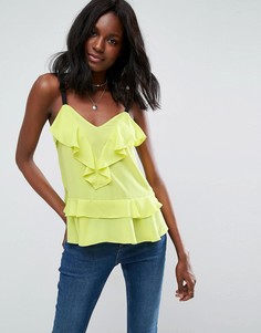 Топ с оборкой ASOS Ultimate - Желтый