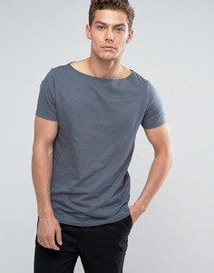 Футболка с вырезом лодочкой ASOS - Синий