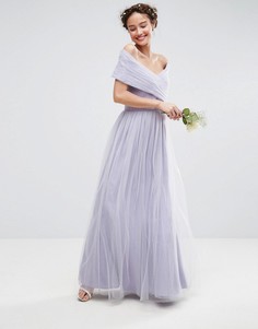 Платье макси из тюля ASOS WEDDING - Фиолетовый